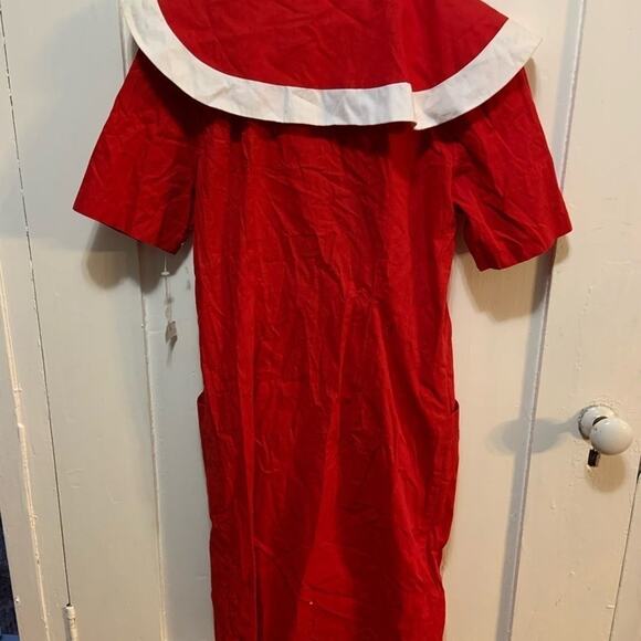 Vintage dress pin-up rockabilly red 50s Vicky Vaughn button collared dress! - Picture 7 of 8